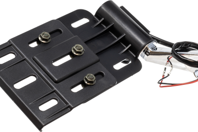 Letric Lighting Co Foldable Tag Mount W Light Blk/chr - Black