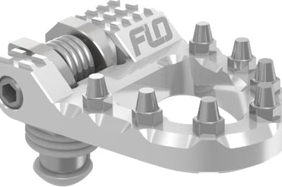 Flo Motorsports Folding Tip Only Red Standard - Silver - Offroad Collection