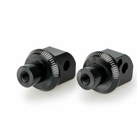 PUIG Footpeg Adapter Passenger Black Yam - Foot Controls