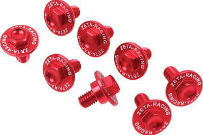 Zeta Fork Guard Bolt Hus H-blue - Red - Offroad Collection