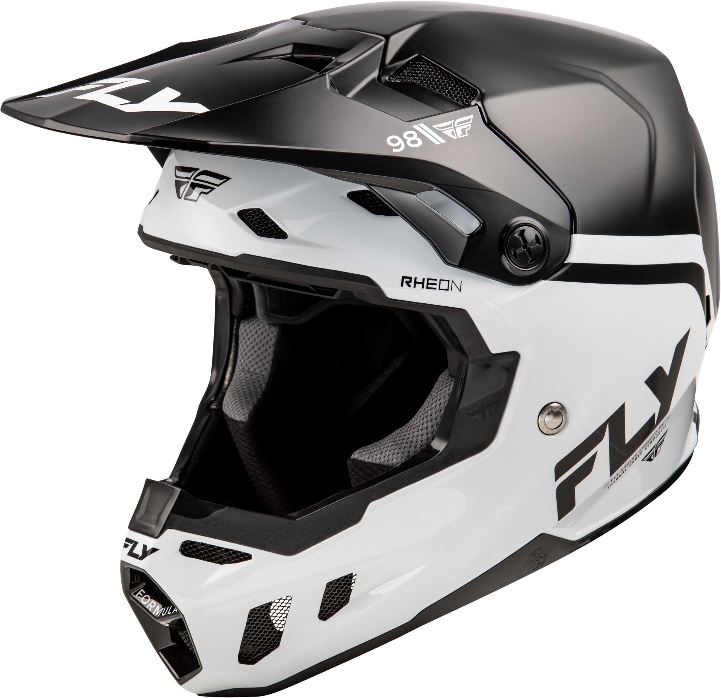 FLY RACING Formula Cc Objective Helmet Black/White Xs