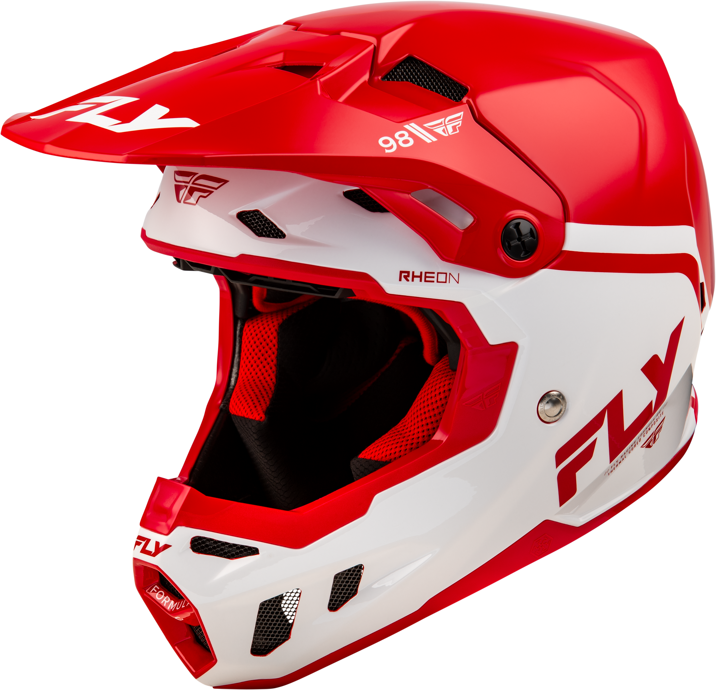 FLY RACING Formula Cc Objective Helmet Red/White Lg