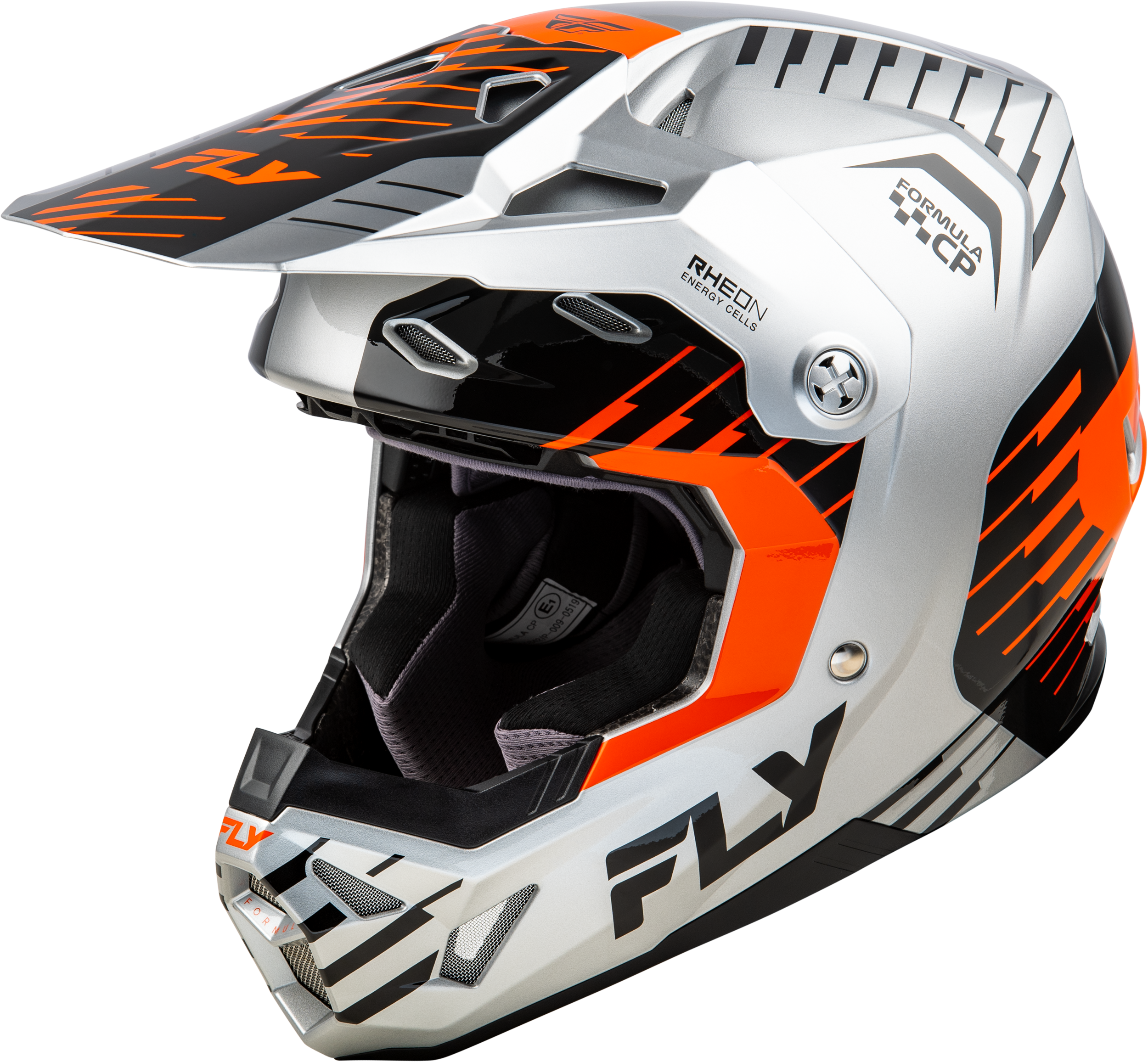 FLY RACING Formula Cp Slice Helmet Grey/Orange/Black Lg