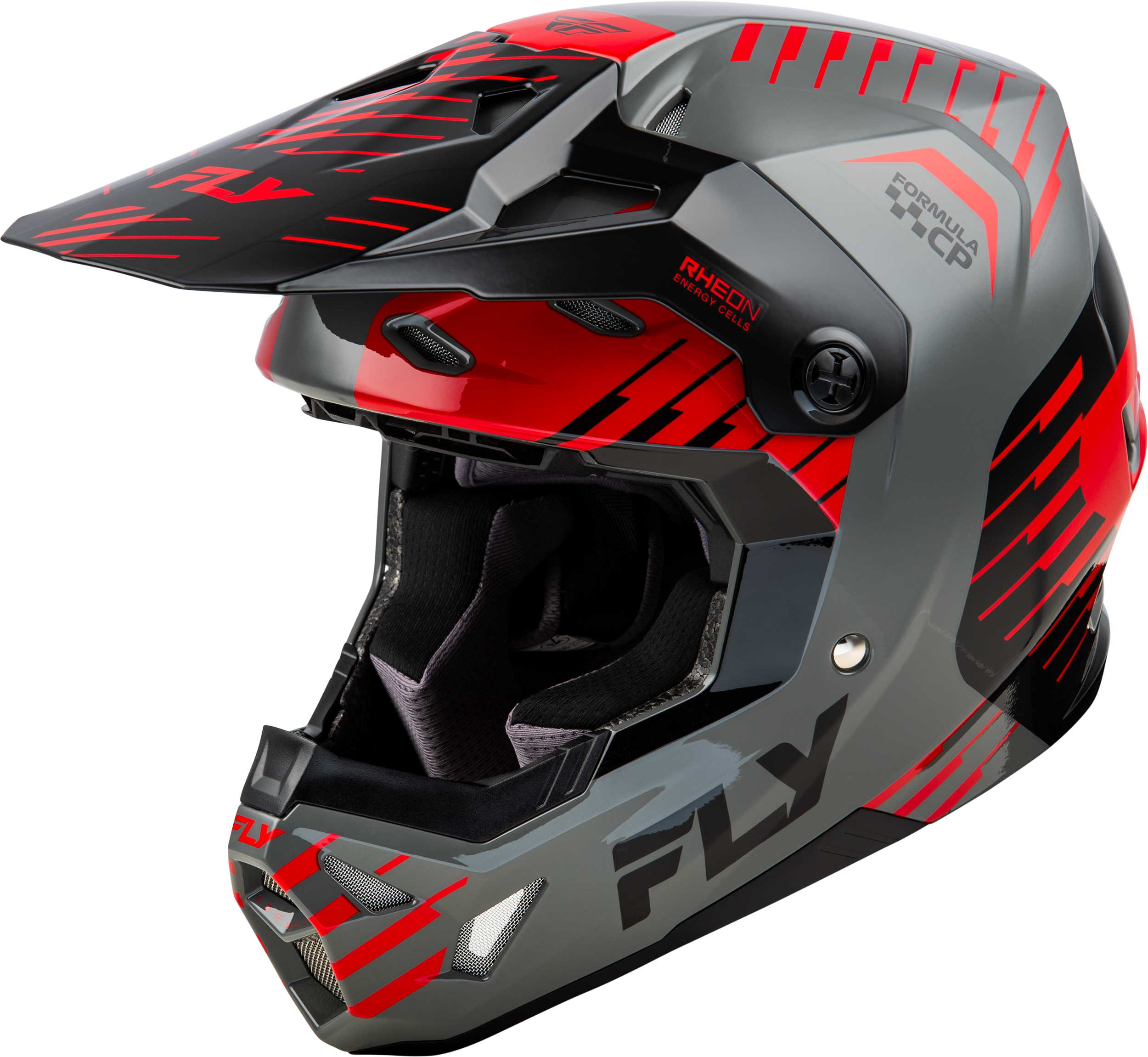 FLY RACING Formula Cp Slice Helmet Grey/Red/Black 2x