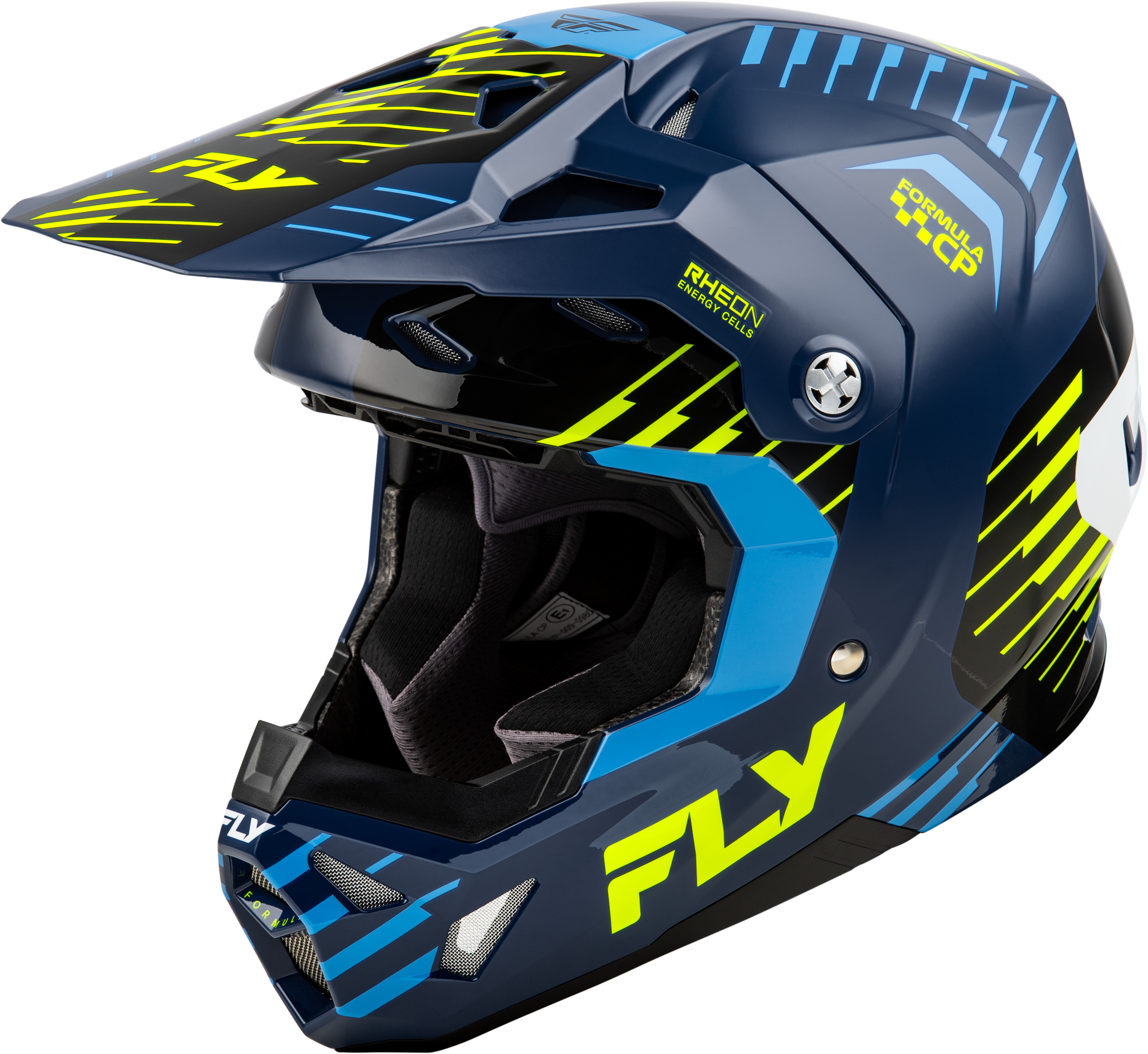FLY RACING Formula Cp Slice Helmet Navy/Hi Vis/White Lg