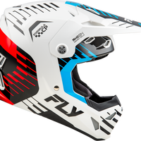 FLY RACING Formula Cp Slice Helmet White/Red/Cyan Sm