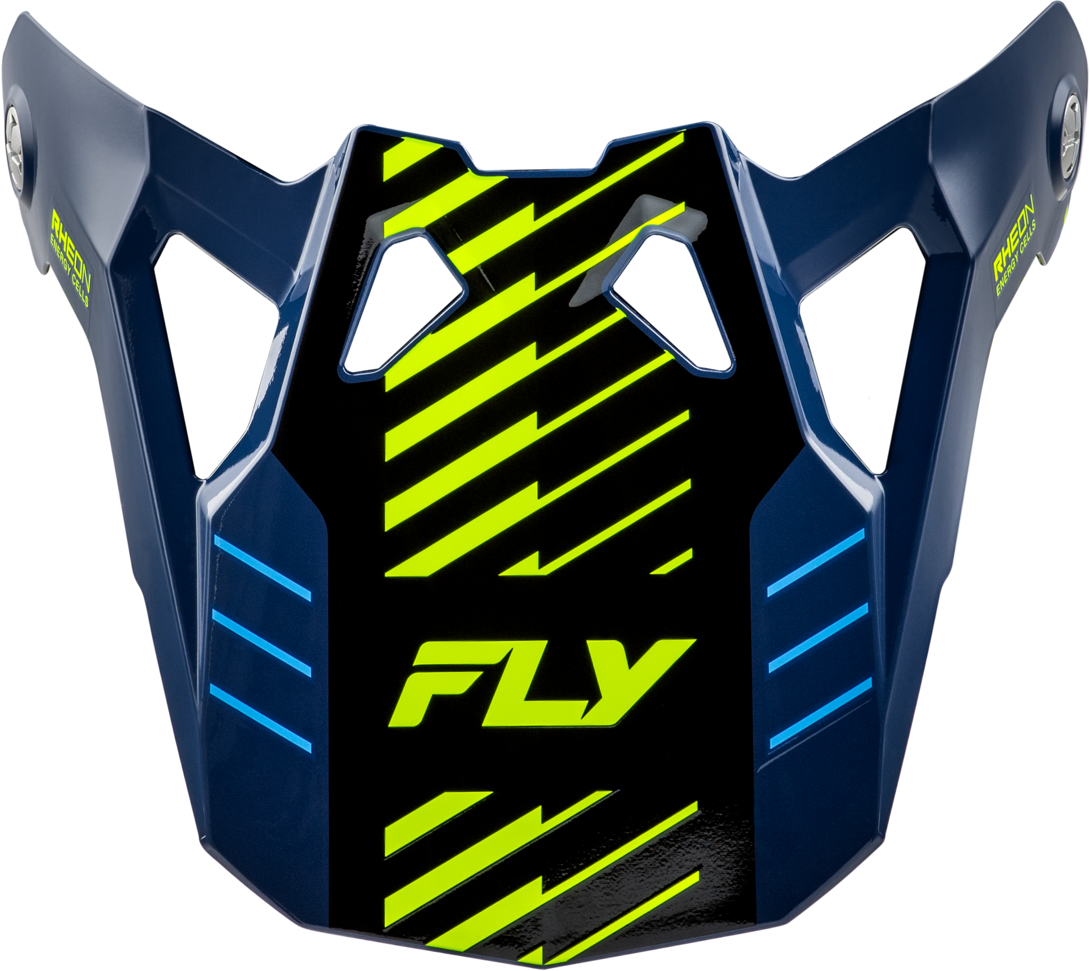 FLY RACING Formula Cp Slice Visor Navy/Hi Vis/White Yl S
