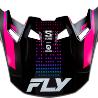 FLY RACING Formula S Carbn Protocol Visor Black Carbon/Blue/Pink Md/Lg
