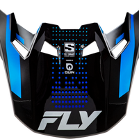 FLY RACING Formula S Carbn Protocol Visor Black Carbon/Blue Yl/Sm