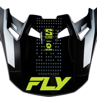 FLY RACING Formula S Carbn Protocol Visor Black Carbon/Grey/Hi Vis Xl/2x