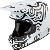 FLY RACING Formula S Carbon Abyss Helmet White/Black 2x