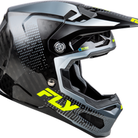 FLY RACING Formula S Carbon Protocol Hlmt Black Carbon/Grey/Hi Vis Sm