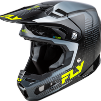 FLY RACING Formula S Carbon Protocol Hlmt Black Carbon/Grey/Hi Vis Xl