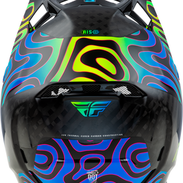 FLY RACING Formula S Carbon Zen Helmet Black Carbon/Blue/Yellow Md