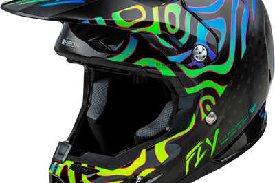 FLY RACING Formula S Carbon Zen Helmet Black Carbon/Blue/Yellow Md