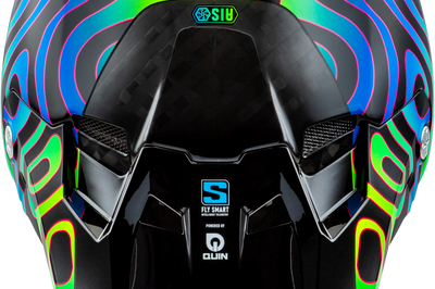FLY RACING Formula S Carbon Zen Helmet Black Carbon/Blue/Yellow Md
