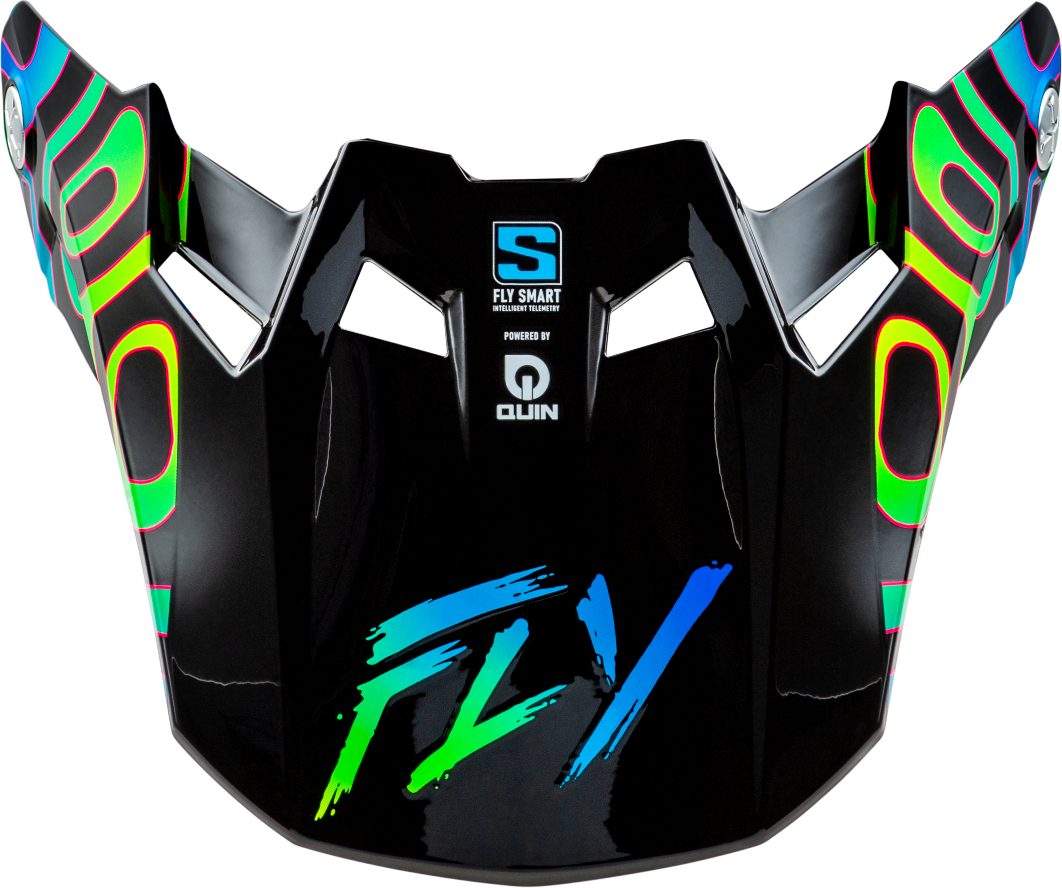 FLY RACING Formula S Carbon Zen Visor Black Carbon/Blue/Yellow Md/Lg