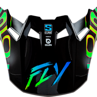 FLY RACING Formula S Carbon Zen Visor Black Carbon/Blue/Yellow Xl/2x
