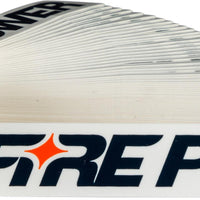 Fire Power Fp Logo Sticker Lg 100 Pks - White - Watercraft Collection