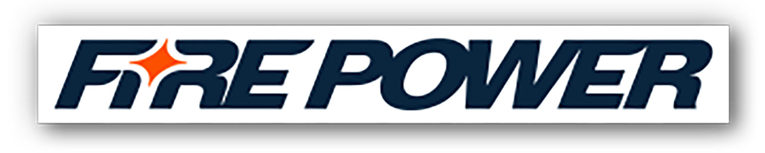 Fire Power Fp Logo Sticker Lg 100 Pks - White - Watercraft Collection