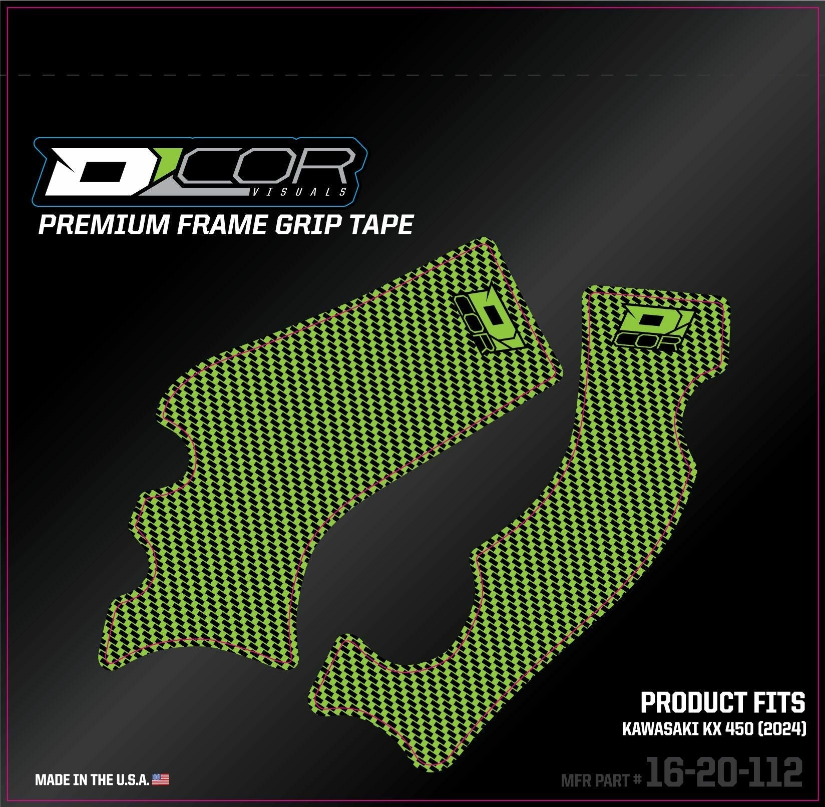 D-COR Frame Grip Tape Green - Graphics/Decals