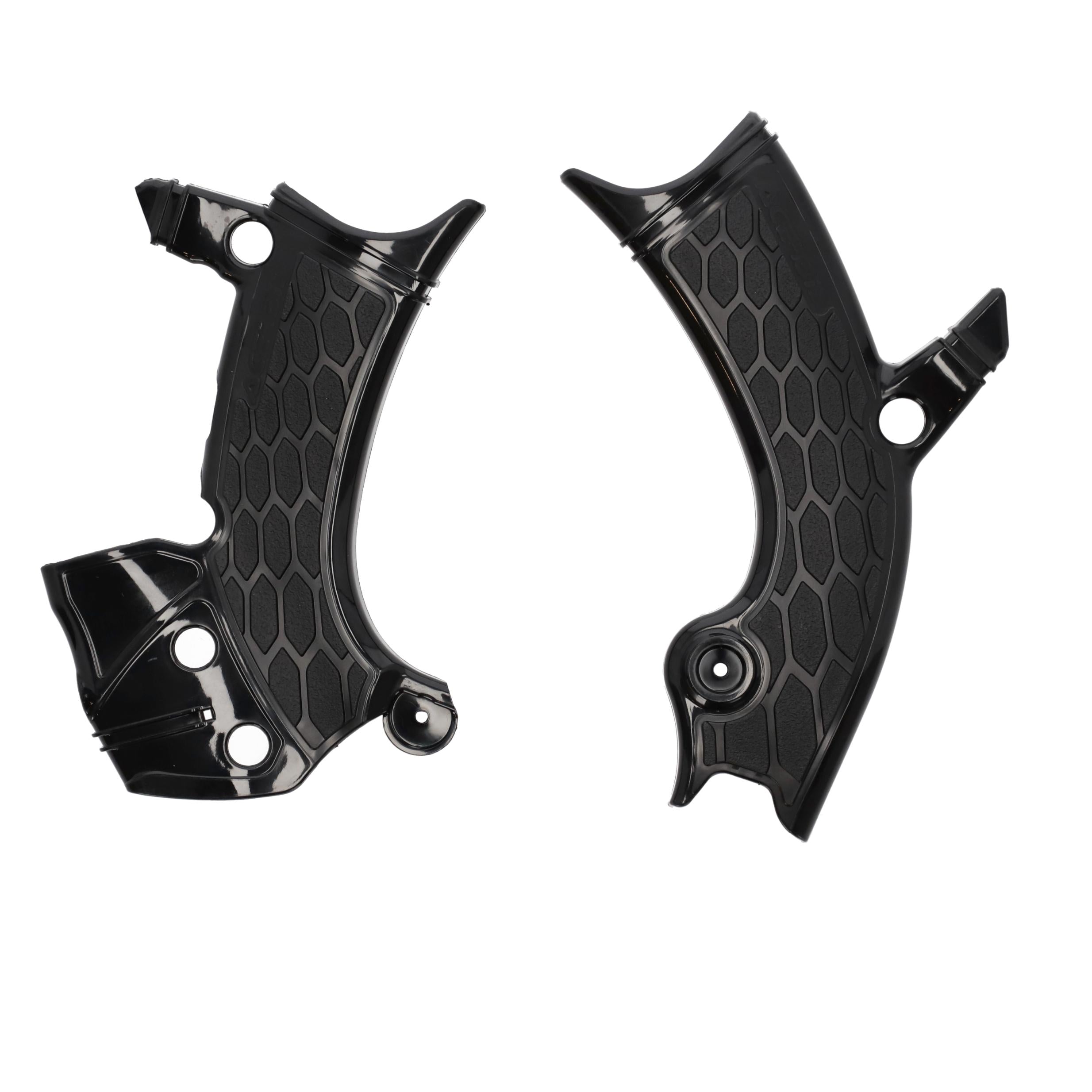 Acerbis Frame Guards- X-grip White/black - Black/Black - Offroad Collection