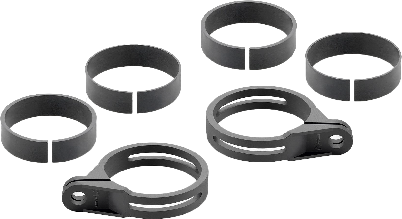 Rizoma Front Turn Signal Fork Mount Kit Black - Street Collection