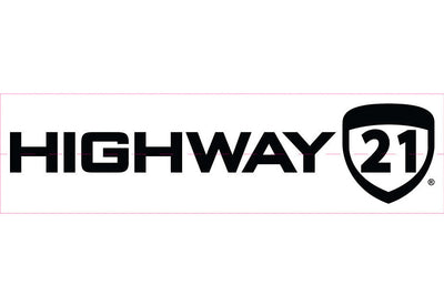 Highway 21 Full Logo Sticker 6’’ X 1.42’’ 50pks - Harddrive Products