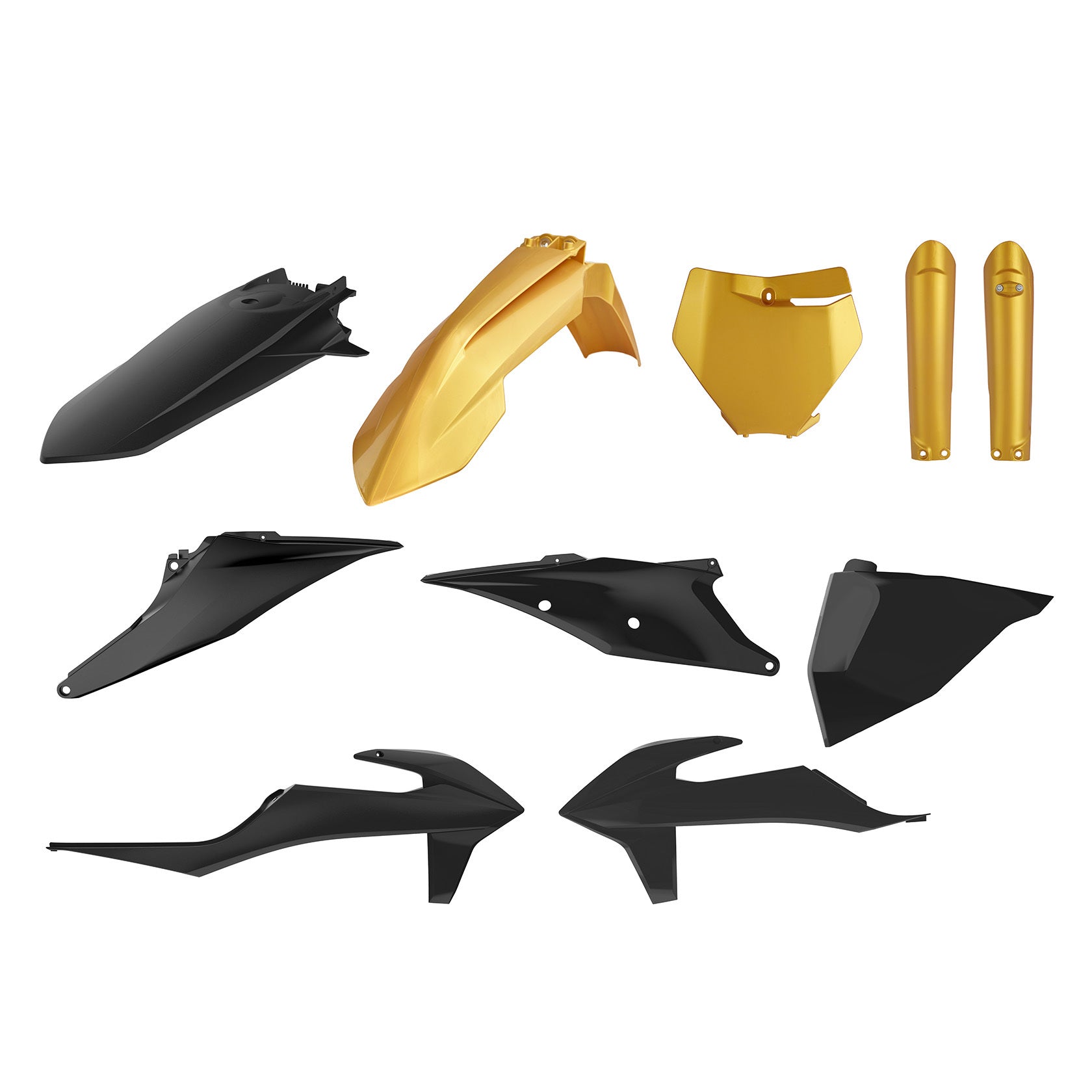 Polisport Full Plastic Kit Hon Nardo Grey - Gold/Black - Offroad Collection