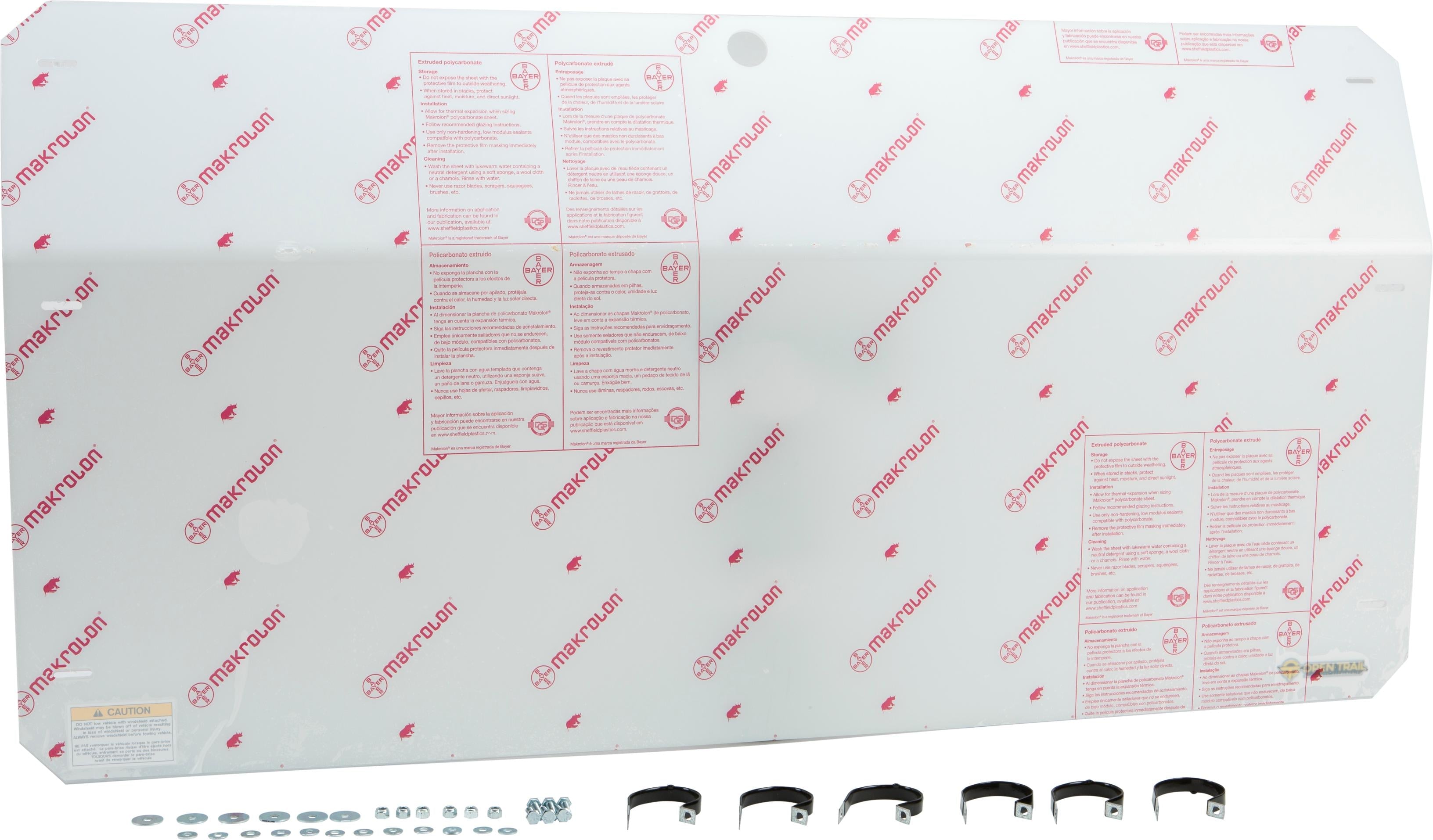 Open Trail Full Rear Windshield Pol Mid Size - Atv Performance Products