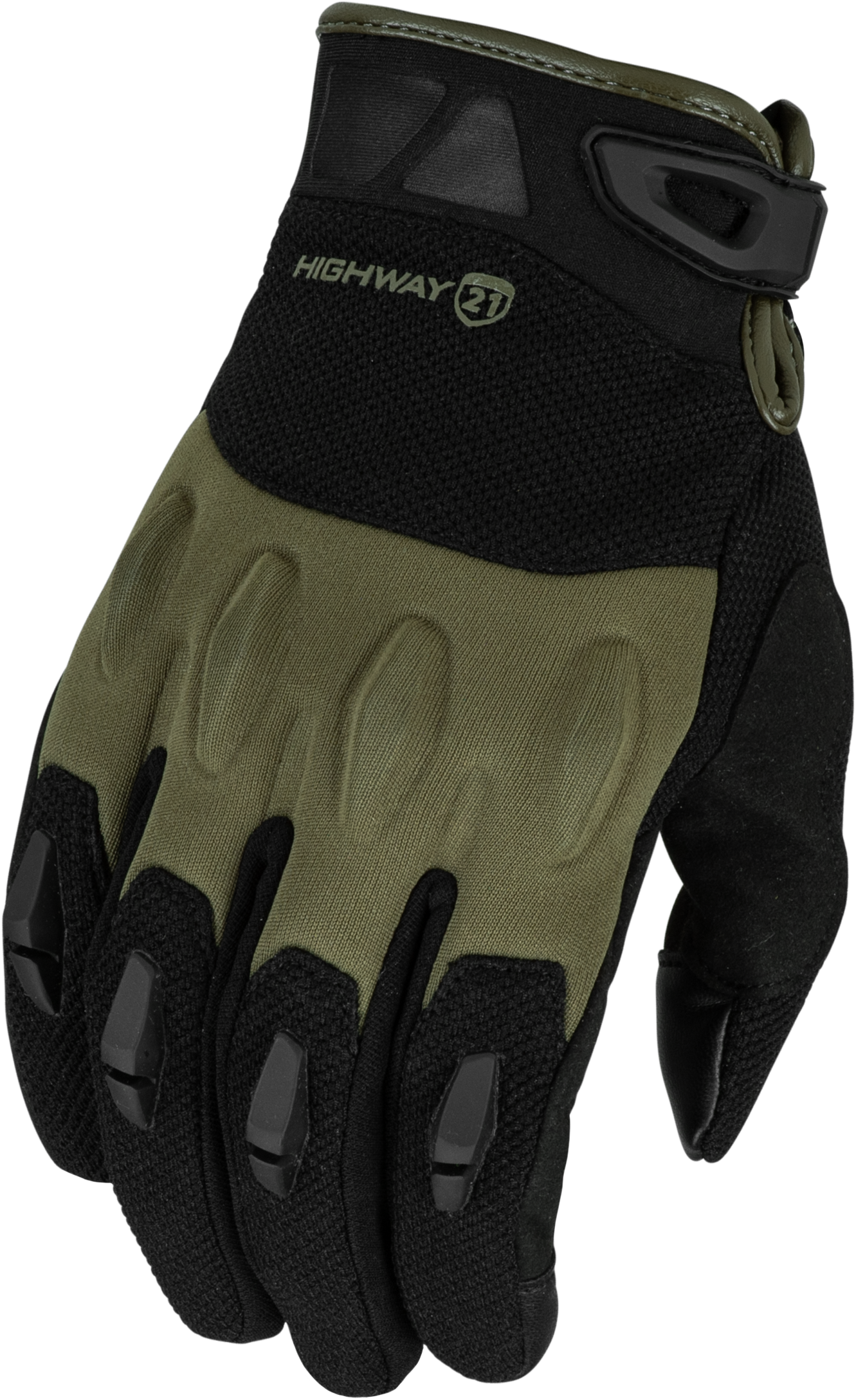 HIGHWAY 21 Fury Gloves Black/Olive 2x