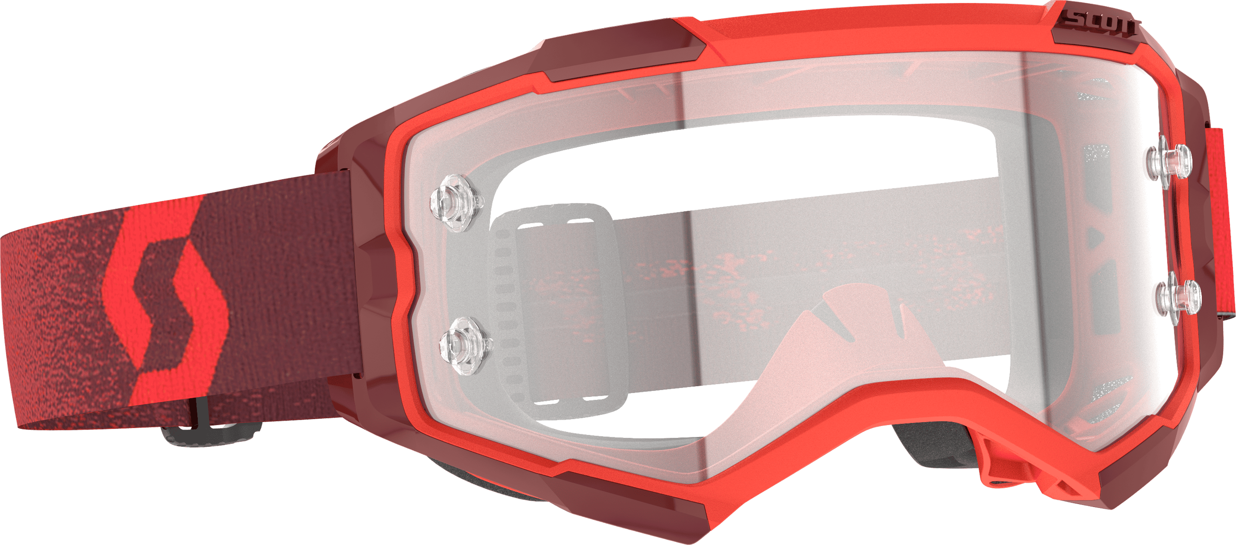 SCOTT Fury Goggle Red Clear Works
