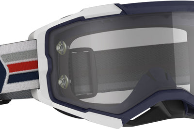 Scott Fury Ls Goggle Lt Grey/neon Ylw Grey Works - Blue/White - Apparel Collection