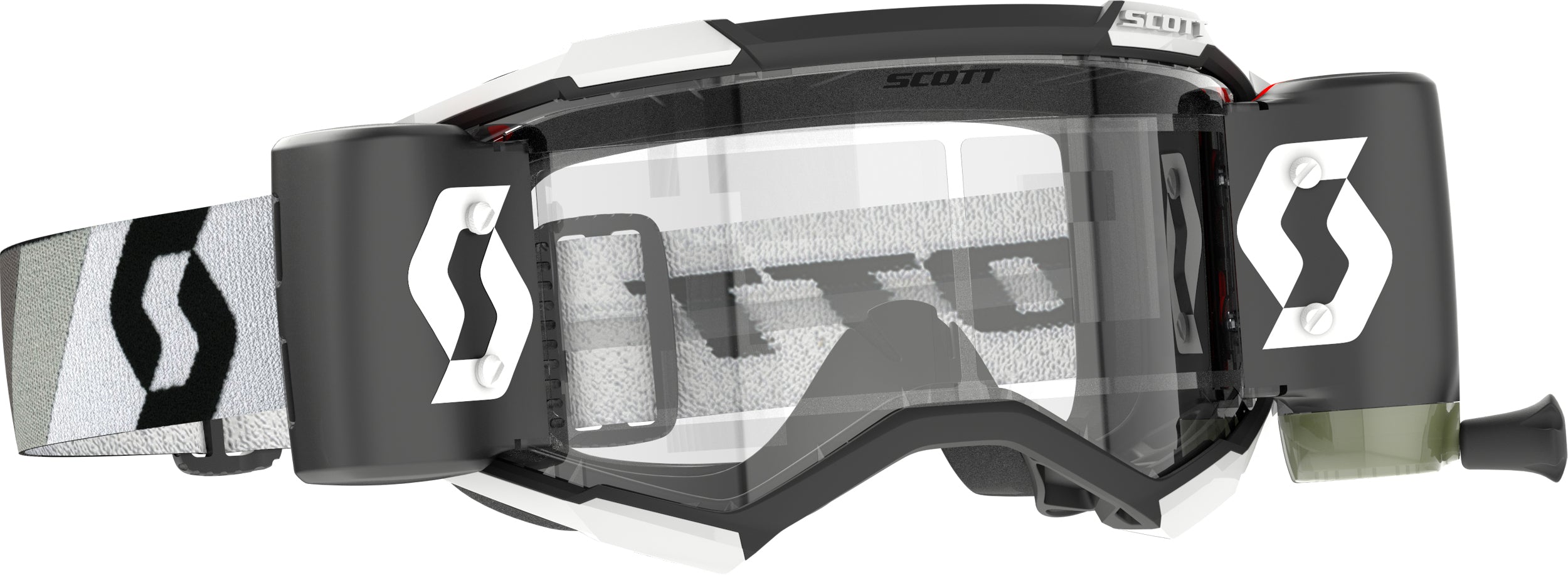 Scott Fury Wfs Gogggle Drk Blue/neon Red Clear Works - Black/White - Apparel Collection