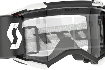 Scott Fury Wfs Gogggle Drk Blue/neon Red Clear Works - Black/White - Apparel Collection