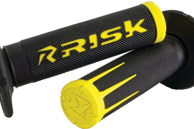 Risk Racing Fusion 2.0 Motorcycle Grips Green - Yellow - Offroad Collection