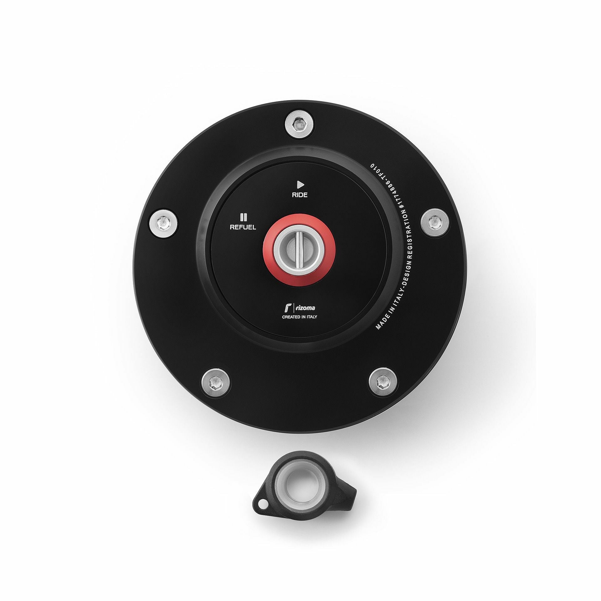 Rizoma Gas Cap Locking Black Apr - Street Collection