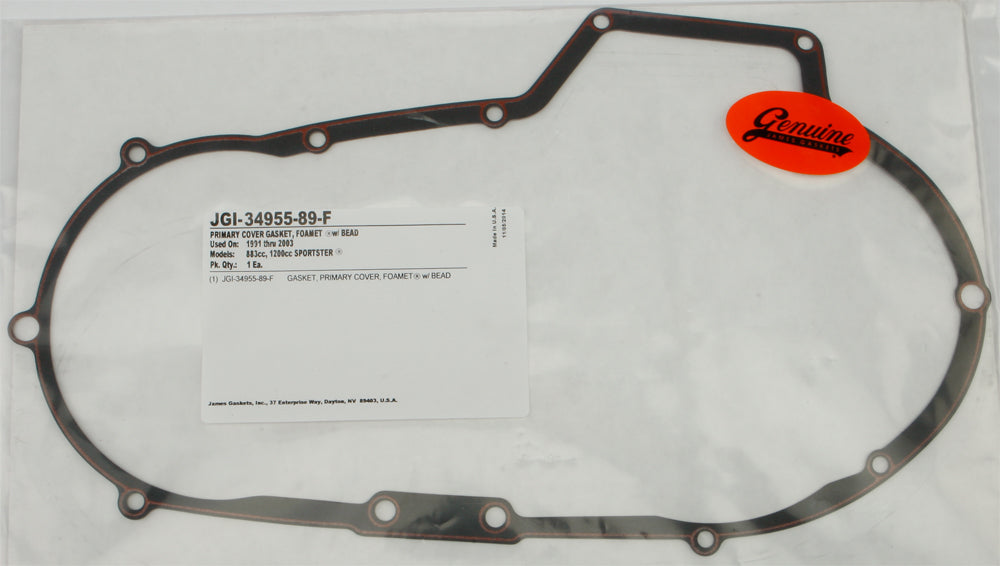 James Gaskets Gasket Primary Cover Xl Foam 1/pk 34955-89-f - Harddrive Products