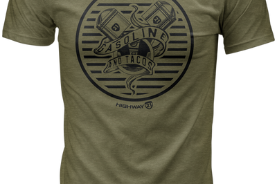 Highway 21 Gasoline Tee Military Green Xl - 2X-Large - Harddrive Products