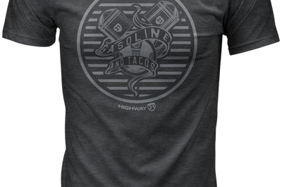 Highway 21 Gasoline Tee Military Green Xl - Charcoal / Large - Harddrive Products