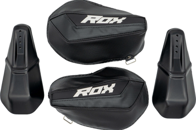 Rox Gen ’3 ’flex-tec ’handguards Black/ White - Snowmobile Collection