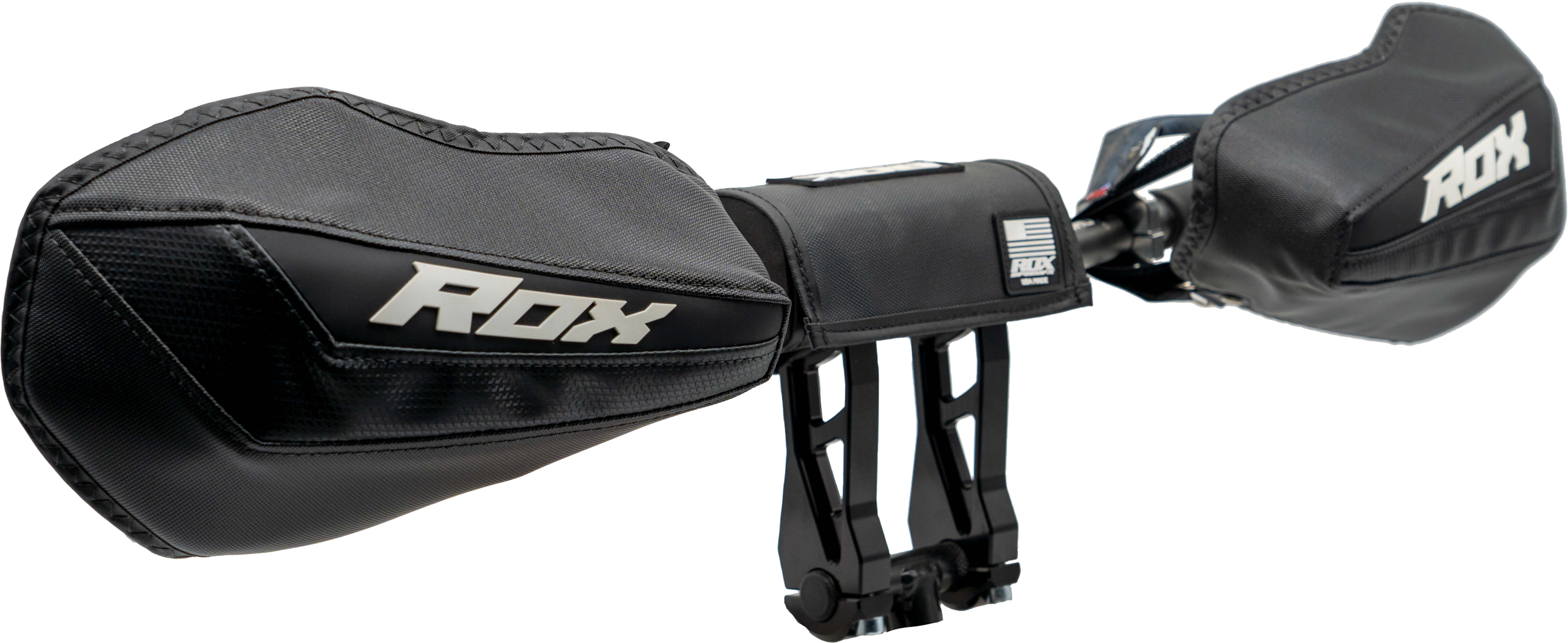 Rox Gen ’3 ’flex-tec ’handguards Black/ White - Snowmobile Collection