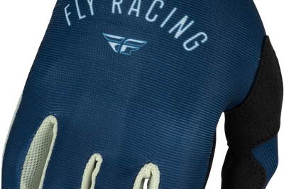 Fly Racing Girl’s Lite Gloves Navy/ivory Yl - Navy/Ivory / Youth Large - Watercraft Collection