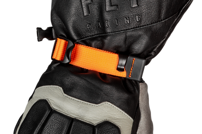 Fly Racing Glacier Gloves Black/grey/orange Xs - Apparel Collection