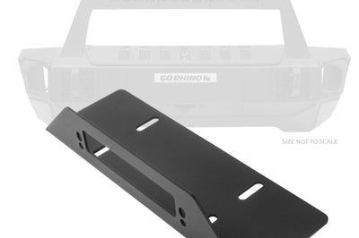 Go Rhino 07-20 Jeep Wrangler JL/JLU/JK/JKU/Gladiator JT Rockline Bumper Fairlead Mount Plate - Bumpers Grilles & Guards