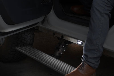 Go Rhino 11-18 Ram 1500 CC / 09-10 4dr E-BOARD E1 Electric Running Board Kit - Tex. Blk - Nerf Bars & Boards