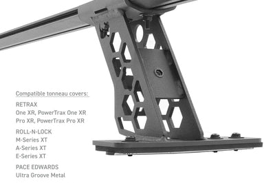 Go Rhino 15-22 Ford F-150 / 07-21 Toy. Tundra XRS Cross Bars Kit - Tex Blk (Attch Tonneau Cvr T-Trk) - Truck Bed