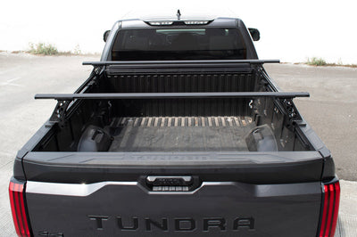 Go Rhino 15-22 Ford F-150 / 19-22 RAM 1500 / 07-21 Toyota Tundra XRS Cross Bars Kit - Tex. Blk - Truck Bed Accessories