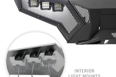 Go Rhino 16-21 Tacoma Element Front Bumper w/ Power Actuated Hide-away Light Bar Mount Tex Black - Bumpers Grilles &