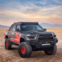 Go Rhino 16-21 Tacoma Element Front Bumper w/ Power Actuated Hide-away Light Bar Mount Tex Black - Bumpers Grilles &